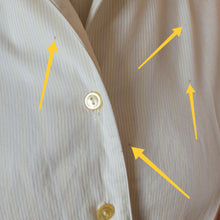 Charger l'image dans la galerie, 1950s - Lovely Striped Cotton Blouse - W29 (74cm)
