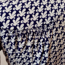 Charger l'image dans la galerie, 1940s - Gorgeous Lantern Sleeves Rayon Dress - W28.5 (72cm)