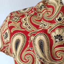 Cargar imagen en el visor de la galería, 1940s - Superb Tile Printed Rayon Dress - W28.5 (72cm)