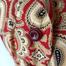 Cargar imagen en el visor de la galería, 1940s - Superb Tile Printed Rayon Dress - W28.5 (72cm)