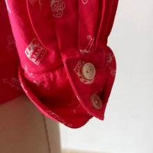 Charger l'image dans la galerie, 1940s 1950s - Adorable Pink Novelty Print Cotton Blouse - Sz 42