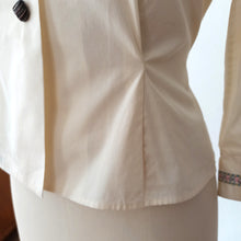 Charger l'image dans la galerie, 1940s 1950s - MAURICE-BOUSSAC, Paris - Barrel Buttons Blouse - W30 (76cm)