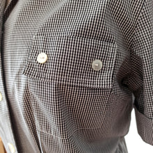 Charger l'image dans la galerie, 1950s - Gorgeous Black White Vichy Cotton Blouse - Sz 44