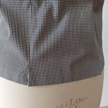 Charger l'image dans la galerie, 1950s - Gorgeous Black White Vichy Cotton Blouse - Sz 44
