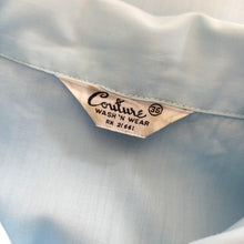 Cargar imagen en el visor de la galería, 1950s - COUTURE, France - Cute Baby Blue Cotton Blouse - W34.5 (88cm)