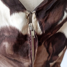 Charger l'image dans la galerie, 1950s - HADUCK MODELLE, Berlin - Stunning Roseprint Rayon Silk Dress - W29 (74cm)