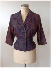 Charger l'image dans la galerie, 1950s 1960s - TRICEL, France - Exquisite Satin Jacket - W29 (74cm)