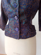 Charger l'image dans la galerie, 1950s 1960s - TRICEL, France - Exquisite Satin Jacket - W29 (74cm)