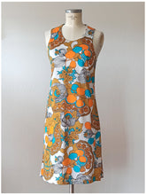 Load image into Gallery viewer, 1960s - Gorgeous Colors Summer Dress - Sz 42
