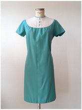 Charger l'image dans la galerie, 1960s - Adorable Turquoise White Dress