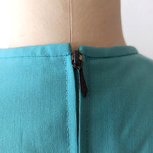 Charger l'image dans la galerie, 1960s - Adorable Turquoise White Dress