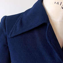 Carica l'immagine nel visualizzatore di Gallery, 1960s 1970s - Does 40s Navy Blue Dress - W28 (72cm)