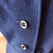 Carica l'immagine nel visualizzatore di Gallery, 1960s 1970s - Does 40s Navy Blue Dress - W28 (72cm)