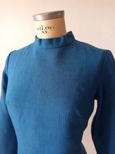 Laden Sie das Bild in den Galerie-Viewer, 1960s - EURAL, France - Gorgeous Blue Dress - Sz 44