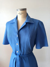 Carica l'immagine nel visualizzatore di Gallery, 1960s 1970s - 3 SUISSES - Blue Dress - W34.5 (88cm)