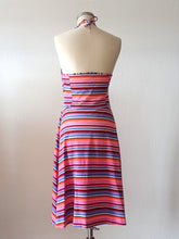 Load image into Gallery viewer, 1970s - GADGING - Superb Striped Summer Dress - W30 (76cm)