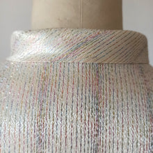 Charger l'image dans la galerie, 1960s - Divine Rayon Silk Lurex Blouse - Sz 36