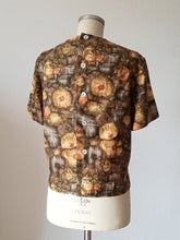Charger l'image dans la galerie, 1960s - Lovely Abstract Cotton Blouse