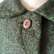 Carica l'immagine nel visualizzatore di Gallery, 1960s - Delicious Green Leaves Gab Wool Dress - W29 (74cm)