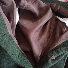Carica l'immagine nel visualizzatore di Gallery, 1960s - Delicious Green Leaves Gab Wool Dress - W29 (74cm)