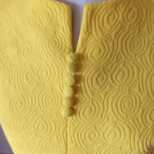 Load image into Gallery viewer, 1960s - Fabulous Yellow Textured Dress - W32 (82cm)