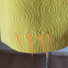 Load image into Gallery viewer, 1960s - Fabulous Yellow Textured Dress - W32 (82cm)