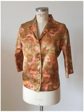 Load image into Gallery viewer, 1960s - THUREX, France - Cute Abstract Satin Blouse - Sz 42