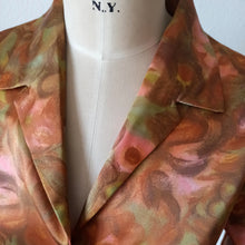 Load image into Gallery viewer, 1960s - THUREX, France - Cute Abstract Satin Blouse - Sz 42