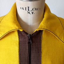 Charger l'image dans la galerie, 1960s - Stunning Yellow Front Zipper Rayon Dress - W31 (80cm)