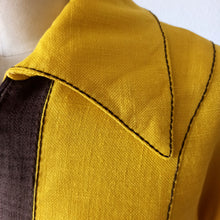 Charger l'image dans la galerie, 1960s - Stunning Yellow Front Zipper Rayon Dress - W31 (80cm)