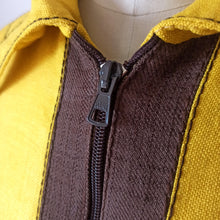 Charger l'image dans la galerie, 1960s - Stunning Yellow Front Zipper Rayon Dress - W31 (80cm)