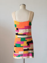 Load image into Gallery viewer, 1960s 1970s - Gorgeous Handknitted Colorful Dress - W28 (70cm)