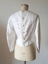 Carica l'immagine nel visualizzatore di Gallery, 1960s - Gorgeous White Bridal Cotton Top - W30 (76cm)