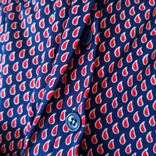 Load image into Gallery viewer, 1970s - H&M - Gorgeous Red Navy Dress - W33 (84cm)