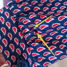 Load image into Gallery viewer, 1970s - H&M - Gorgeous Red Navy Dress - W33 (84cm)