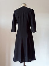 Load image into Gallery viewer, 1940s - Superb Black Crepe Dress - W37 (94cm)