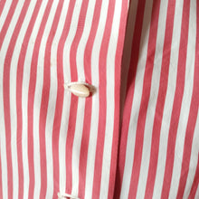 Cargar imagen en el visor de la galería, 1940s 1950s - Adorable Candy Stripes Rayon Blouse - W33 (84cm)