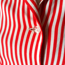 Cargar imagen en el visor de la galería, 1940s 1950s - Gorgeous Candy Stripes Rayon Blouse - Sz. 44