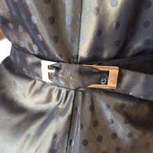Charger l'image dans la galerie, 1940s 1950s - Stunning French Green Satin Dress - W28.5 (72cm)