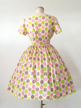 Load image into Gallery viewer, 1950s 1960s - DRALON - Adorable Colors Day Dress - W28.5 (72cm)