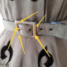 Carica l'immagine nel visualizzatore di Gallery, 1940s - Stunning Greyish Green Taffeta Dress - W28.5 (72cm)