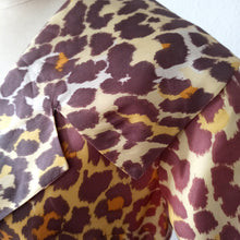 Load image into Gallery viewer, 1950s - BLANES, London - Stunning Leopard Satin Dress - W27.5 (70cm)