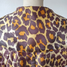 Load image into Gallery viewer, 1950s - BLANES, London - Stunning Leopard Satin Dress - W27.5 (70cm)