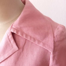 Load image into Gallery viewer, 1940s - Adorable Pink Linen Belted Dress - W29 (74cm)