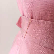 Load image into Gallery viewer, 1940s - Adorable Pink Linen Belted Dress - W29 (74cm)
