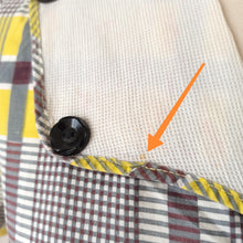 Cargar imagen en el visor de la galería, 1940s 1950s - Adorable Yellow Plaid Cotton Dress - W32 (82cm)