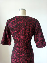 Charger l'image dans la galerie, 1950s 1960s - Stunning Red Wine German Wiggle Dress - W32 (82cm)