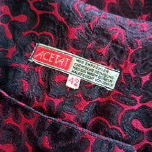 Charger l'image dans la galerie, 1950s 1960s - Stunning Red Wine German Wiggle Dress - W32 (82cm)