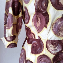 Charger l'image dans la galerie, 1950s - LOVE LINE CREAZIONI, Italy - Stunning Abstract Dress - W34 (86cm)