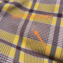 Cargar imagen en el visor de la galería, 1940s 1950s - Adorable Yellow Plaid Cotton Dress - W32 (82cm)